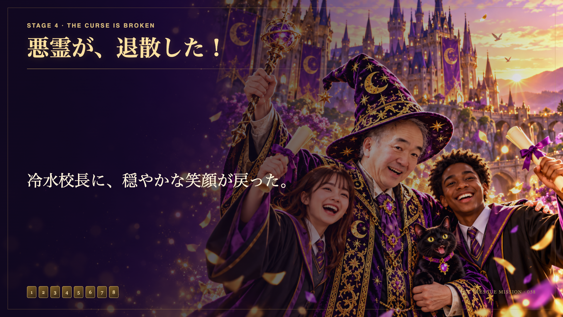 悪霊が、退散した！