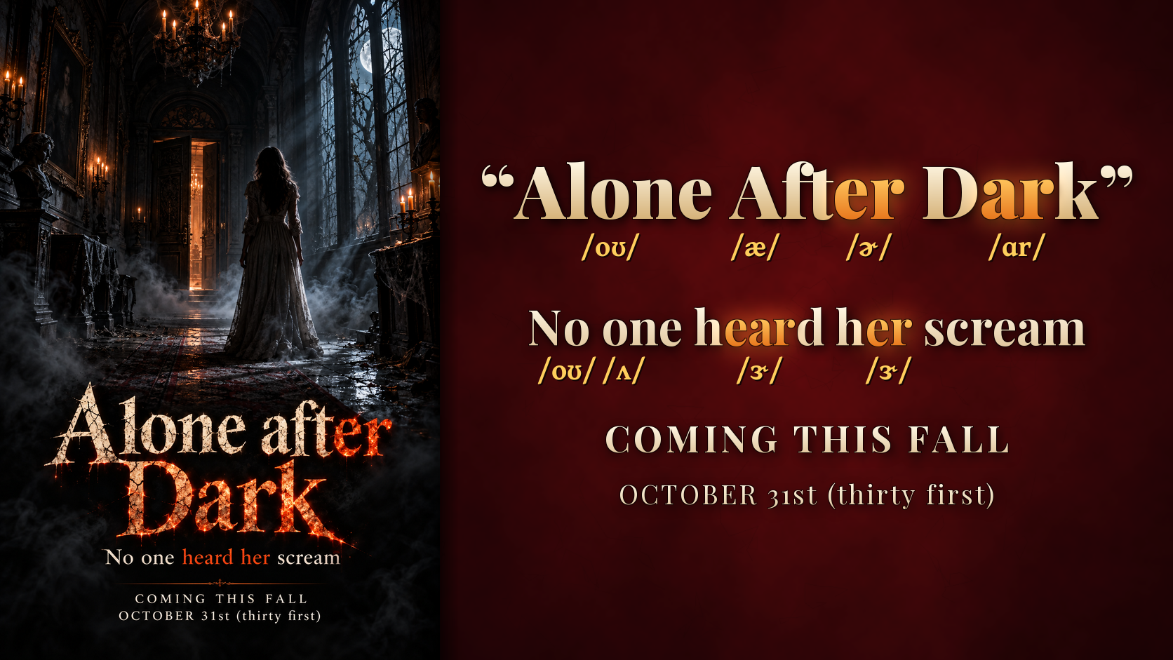 “Alone After Dark” 発音記号から読み方を推測するスライド